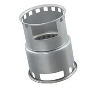 Estufa de Barbacoa Portátil para Picnic y Camping al Aire Libre | Acero Inoxidable Plata, Diseño Simple Montaje y Desmontaje Fácil, para Leña y Carbón