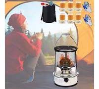 Estufa de calefacción para tiendas de campaña con bolsa de transporte y 6 mechas. Calentador doméstico de queroseno sin electricidad. Calentador de emergencia para exteriores, ideal para acampar