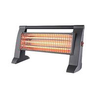 Estufa de cuarzo, 3 potencias 400/800/1200W, dispositivo antivuelco, rejilla de seguridad, color gris