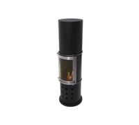 Estufa de etanol en acero negro con puerta corredera de cristal templado Purline BESTFIRE DESIGN Black