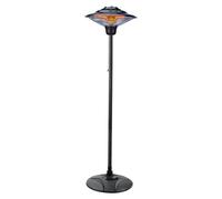 Estufa de exterior halógena de pie tipo farola. 1500w. emite calor en 365º. control mecánico. ipx4