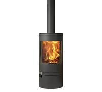 Estufa de leña Akita (7,4 kW, Volumen de calefacción: 220 m³, Material del revestimiento: Acero, Negro)