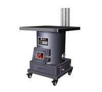 Estufa de Leña con Chimenea Estufa Portátil Multicombustible para Cocinar y Calentar en Interiores y Exteriores, Camping y Hogar