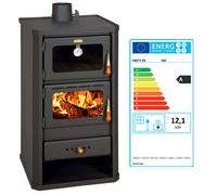 Estufa de leña con horno fabricada en acero 12.1 kW Prity FM