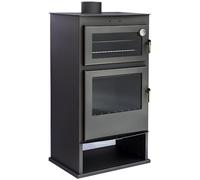 Estufa de Leña con Horno Modelo MULHACEN LEÑERO de 11,60 kW. Incluye bandeja en Acero Inoxidable para Asados y Parrilla - JOIMA