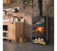 Estufa de leña con horno panadero oven de 7.4kw