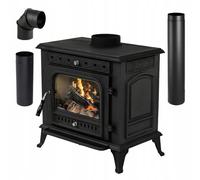 Estufa de leña de hierro fundido THUNDER HELIOS, 10 kW, color , diseño Ecodesign, salida de humos superior de Ø160 mm, clase energética A