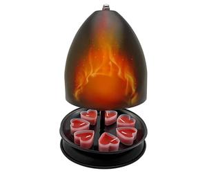 Estufa de metal para velas de té, calefacción, doble pared | Calentador de velas de té para decoración de patio