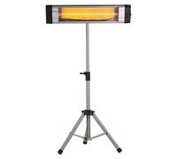 Calefactor halógeno con protección ip20. diseño en vertical fabricado en abs negro, de 3000w. mide 101x70x180 cm.