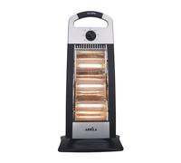 Estufa eléctrica candente fabrilamp en negro y plata con 1200w, 3 pot