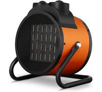 Estufa eléctrica con resistencias de cerámica, calentador con ventilador, ventilador industrial, potencia de 2000 W, termostato ajustable