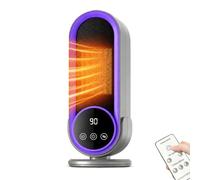 Estufa eléctrico portátil pequeño para oficina, dormitorio, camping | Calefactor baño pequeño, 2 Niveles de Calor y 3 de Temporizador termostato ajustable, seguridad múltiple. Bajo ruido