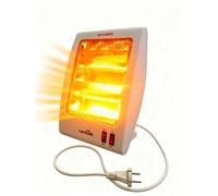 Estufa Halógena Portátil 400W/800W | Calefactor Eléctrico de Bajo Consumo con 2 Niveles de Calor, Protección contra Vuelco y Asa Integrada | Ideal para Hogar, Oficina o Dormitorio