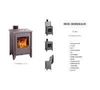 Estufa leña bordeaux 510 eco desing salida posterior tubo 150