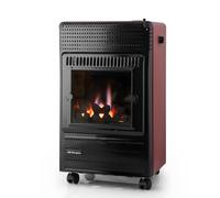 Orbegozo HBF 95 Estufa de gas butano, llama azul, triple sistema de seguridad, apta para gas butano y propano, 3500 W analizador atmosférico, color negro/Burdeos