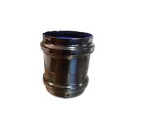 Estufa pellet manguito union vitrificado h-h 80 mm pvmh080