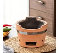 Estufa portátil de carbón para exteriores, estufa de carbón de arcilla | Utensilio de barbacoa para acampada, parrilla de sobremesa para jardín para preparar té, asar fruta(A,High15cm)