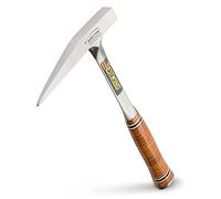 Estwing E13PM Rock Pick - Martillo geológico con cara fresada y agarre de cuero auténtico, marrón, 13 onzas