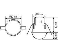 ESYLUX PD-CE 360/24, receptor, soporte, interior, blanco, IP40, 30 - 300 segundos, 3 metros