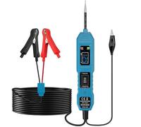 eSynic Probador de Circuitos Automotriz LED con Pantalla LCD Comprobador de Corriente y Fusibles Coche 6-36V Prueba de Continuidad Cortocircuito Polaridad Sonda de 4.5m para Taller y Mecánicos