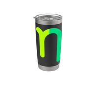 Eta minúscula - Séptima letra del alfabeto griego Vaso térmico de acero inoxidable de doble pared