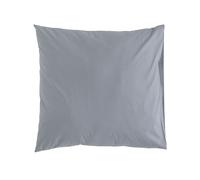 ETHERE MAISON - Funda de cojín lisa algodón 200 hilos. Gris 80X80 cm