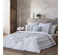 ETHERE MAISON - Funda nórdica Yaunde, algodón 200 hilos. Cierre con botones. Blue cama 90 cm - 150x220 cm