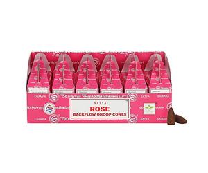 ETHNICITI Satya Genuino Nag Champa Conos de Incienso - 24 Conos 1 Pack (Rosa)