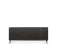 Ethnicraft Aparador Grooves Black 4 puertas