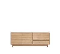 Ethnicraft Aparador Wave Roble aceitado 2 puertas 3 cajones