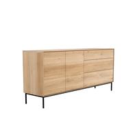 Ethnicraft Aparador Whitebird Roble-metal 2 puertas 3 cajones