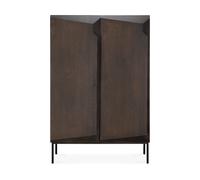 Ethnicraft Armario Stairs Roble lacado en marrón - 2 puertas. 100x150 cm