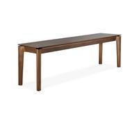 Ethnicraft Banco para libros Teca tintada oscura 166 cm