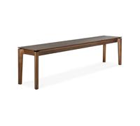 Ethnicraft Banco para libros Teca tintada oscura 186 cm
