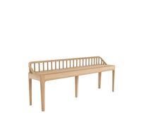 Ethnicraft Banco Spindle 60x150 cm Roble con respaldo
