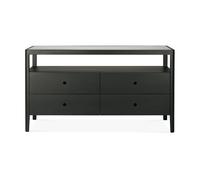 Ethnicraft Cómoda Spindle Roble lacado en negro. 4 cajones