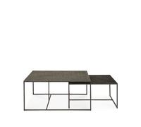 Ethnicraft Mesa auxiliar Pentagon 2 piezas Whisky