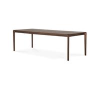 Ethnicraft Mesa de comedor Bok 240x100 cm Teca barnizada marrón