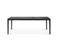 Ethnicraft Mesa de comedor extensible Bok Roble lacado en negro. 100x200/300 cm