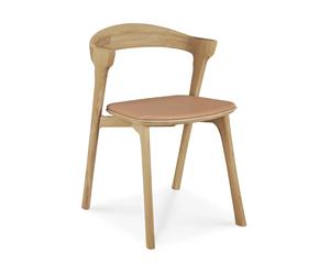 Ethnicraft Silla Bok Roble lacado-cuero Sienna