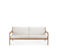 Ethnicraft Sofá de 2 plazas Jack outdoor teak offwhite. base de teca