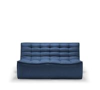 Ethnicraft Sofá de 2 plazas N701 Tela blue