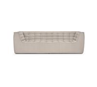 Ethnicraft Sofá de 3 plazas N701 Beige. con reposabrazos