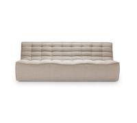 Ethnicraft Sofá de 3 plazas N701 Tela beige