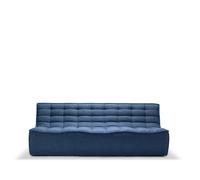 Ethnicraft Sofá de 3 plazas N701 Tela blue