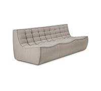 Ethnicraft Sofá de 3 plazas N701 Tela ecru beige