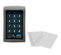 EtiamPro Teclado de código digital con lector de tarjetas, control de acceso avanzado con PIN y tarjetas EM, funciones programables, a prueba de salpicaduras, ideal para la seguridad de puertas y