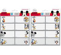Etiquetas adhesivas Disney classic - Pegatinas libro nombres/Pack etiquetas escolares - Papeleria Classic - Vuelta al cole material escolar - Producto con licencia oficial (Paquete de 2)