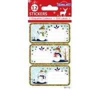 Etiquetas navidad muñeco de nieve