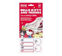 Etiquetas termoadhesivas Hello Kitty & Friends para ropa resistentes a lavadora y secadora | Etiquetas para planchar con nombre | Alta fijación | 36 unidades